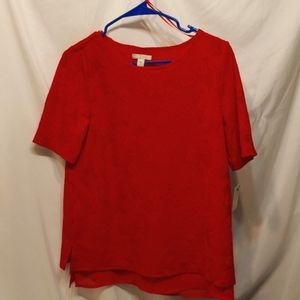 Dana Buchman red blouse size small